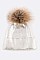 Metallic Coated Beanie With Raccoon Fur Pompom LA-EXP1008