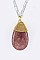 Stylish Semi Precious Teardrop Pendant Necklace LAN5927