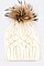 Pineapple Knit Beanie With Raccoon Fur Pompom LA-EXP1007