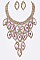 MULTI LAYER CRYSTAL STATEMENT NECKLACE SET