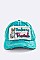 Pardon My French Embroidered Distress Cotton Cap LA-T13DOG02