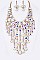 Lush Crystal Raindrops Statement Necklace Set LA-GNE3007