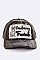 Pardon My French Embroidered Distress Cotton Cap LA-T13DOG02