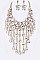 Lush Crystal Raindrops Statement Necklace Set LA-GNE3007