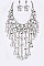Lush Crystal Raindrops Statement Necklace Set LA-GNE3007