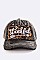 Thankful Leopard Print Patch Distress Cotton Cap LA-T13THK06