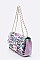 Stylish Graffiti Quilted Shoulder Bag