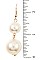 FAUX PEARL DRAPED CHAIN STATEMENT NECKLACE SET