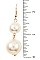 FAUX PEARL DRAPED CHAIN STATEMENT NECKLACE SET