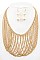 FAUX PEARL DRAPED CHAIN STATEMENT NECKLACE SET