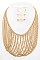 FAUX PEARL DRAPED CHAIN STATEMENT NECKLACE SET