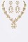 Stylish Pearl & Crystal Iconic Necklace Set
