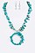 HOOP PENDANT MIX BEADS NECKLACE SET