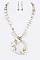 HOOP PENDANT MIX BEADS NECKLACE SET