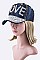 Crystal MOVE Embelished Fashion Denim Cap LA-EMH8487DD