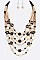 LAYER MIX BEADS STATEMENT NECKLACE SET