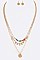 Disk Rainbow Crystal Beads Layer Necklace Set