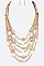 LAYER MIX BEADS STATEMENT NECKLACE SET
