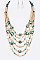 LAYER MIX BEADS STATEMENT NECKLACE SET