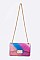 CANDY Style Chevron Embossed Rainbow Jelly Shoulder Bag