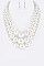 Layer Mix Pearl Statement Necklace Set