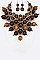 CLUSTERED BEADS STATEMENT NECKLACE SET