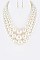Layer Mix Pearl Statement Necklace Set