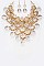 CLUSTERED BEADS STATEMENT NECKLACE SET