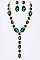 Chic Crystal Iconic Long Drop Necklace Set LA-GNE2048