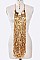 FRINGE SEQUIN BIB STATEMENT NECKLACE SET