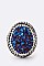 Stunning Genuine Druzy Crystal Pave Adjustable Ring LAXSR11344