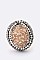Stunning Genuine Druzy Crystal Pave Adjustable Ring LAXSR11344