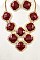 FRAMED STONE BIB NECKLACE SET