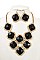 FRAMED STONE BIB NECKLACE SET