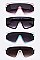 Pack of 12 Oversized Cleare Frame Shield Inspired Sunglasses