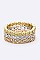 3 Tone Cubic Zirconia Triple Ring LACW1831