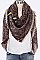 PACK OF 12 STRIPE PRINTED BLANKET SCARF SET