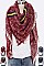 PACK OF 12 STRIPE PRINTED BLANKET SCARF SET