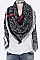 PACK OF 12 STRIPE PRINTED BLANKET SCARF SET