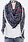 PACK OF 12 STRIPE PRINTED BLANKET SCARF SET