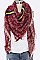 PACK OF 12 STRIPE PRINTED BLANKET SCARF SET