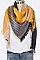 PACK OF 12 FRINGE COLOR PLAID BLANKET SCARF