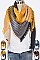 PACK OF 12 FRINGE COLOR PLAID BLANKET SCARF