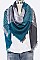 PACK OF 12 FRINGE COLOR PLAID BLANKET SCARF