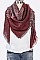 PACK OF 12 FRINGE TOTAL PLAID SQUARE BLANKET SCARF SET
