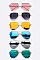 Pack of 12 Aviator Mix Lens Iconic Sunglasses Set