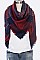 PACK OF 12 PCS ASSORTED COLOR PLAID PATTERN BLANKET SCARVES