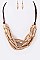 LAYERED METAL SEEDS NECKLACE SET