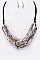 LAYERED METAL SEEDS NECKLACE SET