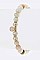 Fab Multi-Beads and CZ Stone Disk Stretch Bracelet LA-OB6186